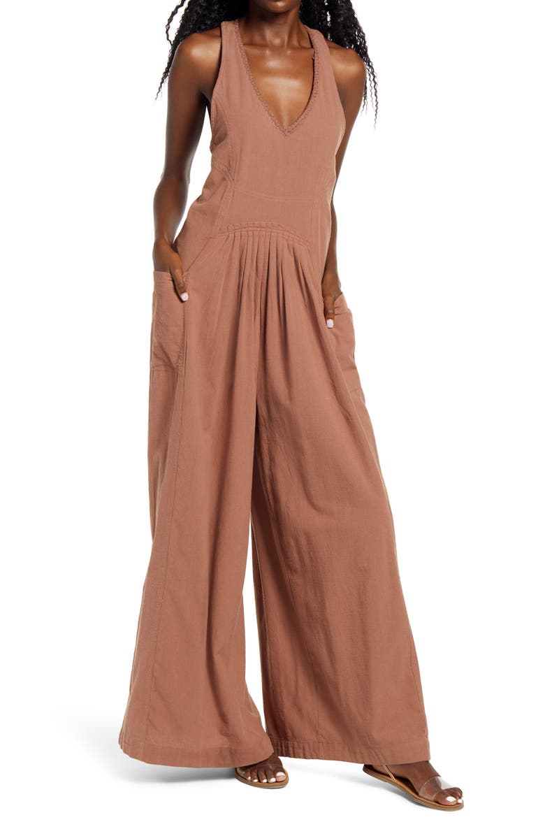 Free People free-est Next Level Wide Leg Jumpsuit, Main, color, 