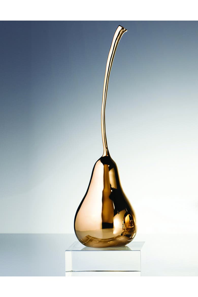Pear Sculpture, Alternate, color, Gold