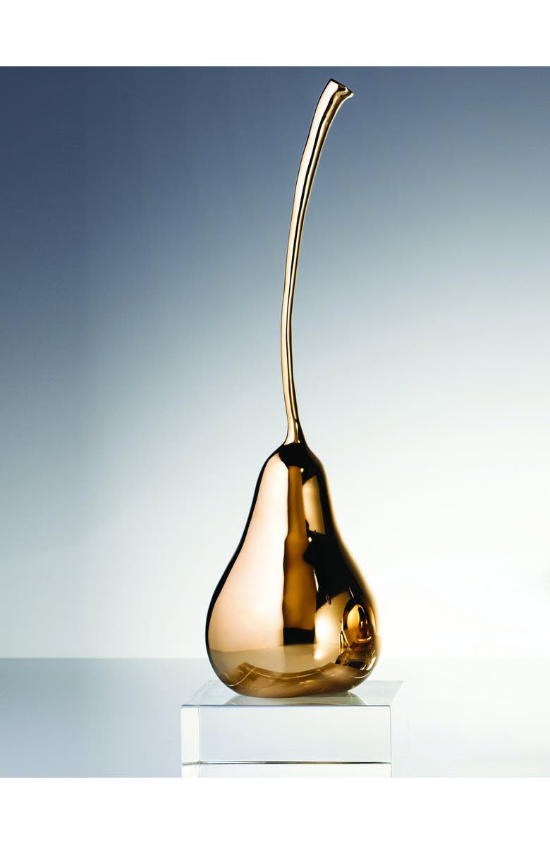 Lunares Pear Sculpture, Alternate, color, Gold