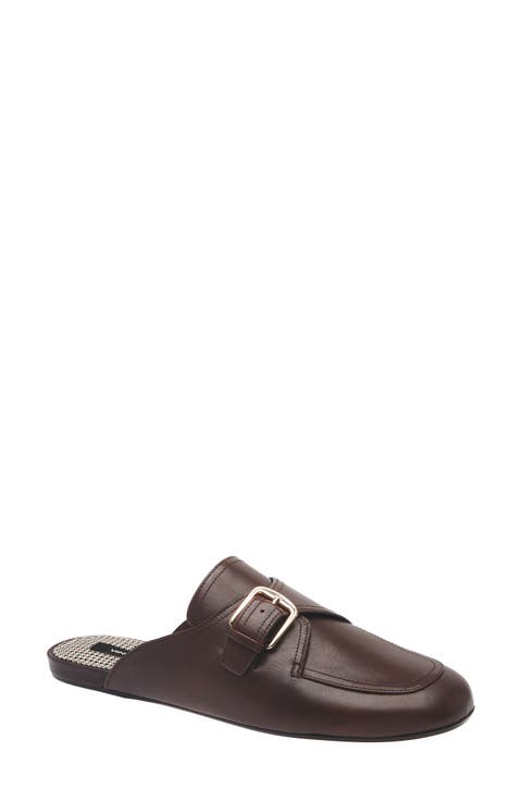 ★PAES★Double Buckle Mule Sandal Burgundy Flat Double Strap Buckle Mule Sandal - Maroon – LEGiT