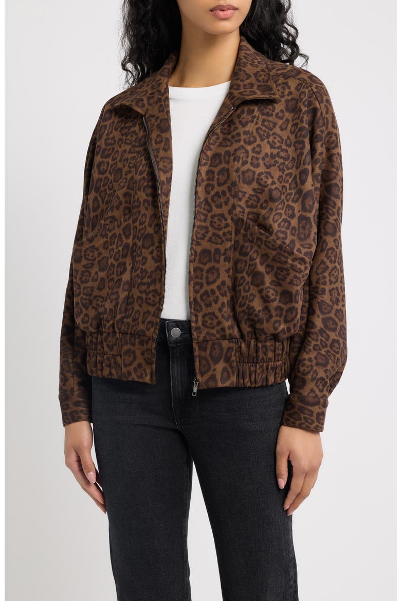 Paulina Leopard Print Bomber Jacket, Main, color, CLASSIC LEOPARD