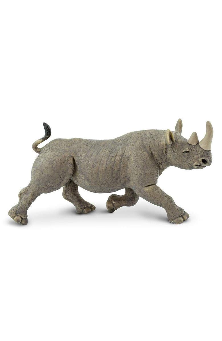 Safari Ltd. Black Rhino Kids Toy Figure, Main, color, NO COLOR