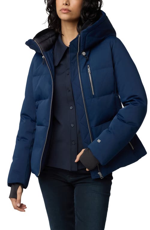 Soia & Kyo Marilou Water Resistant 700 Fill Power Hooded Down Puffer Coat In Lapis