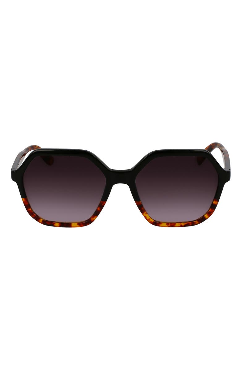 Longchamp Heritage 56mm Gradient Modified Rectangular Sunglasses, Main, color, 