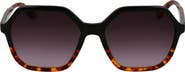 Longchamp Heritage 56mm Gradient Modified Rectangular Sunglasses
