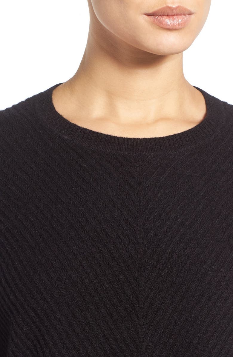 Nordstrom Collection Chevron Cashmere Sweater, Alternate, color, 