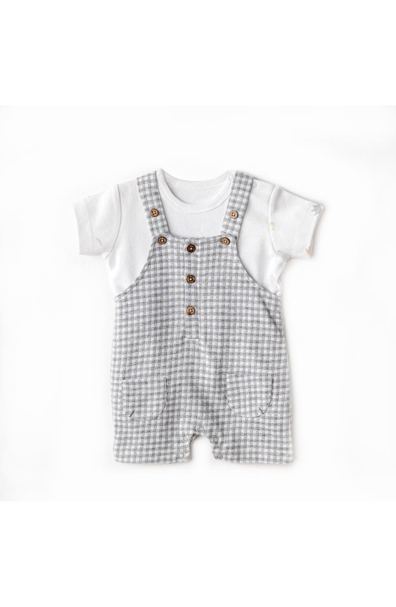 Andy Wawa Little King Gingham Jumpsuit Set, Main, color, 