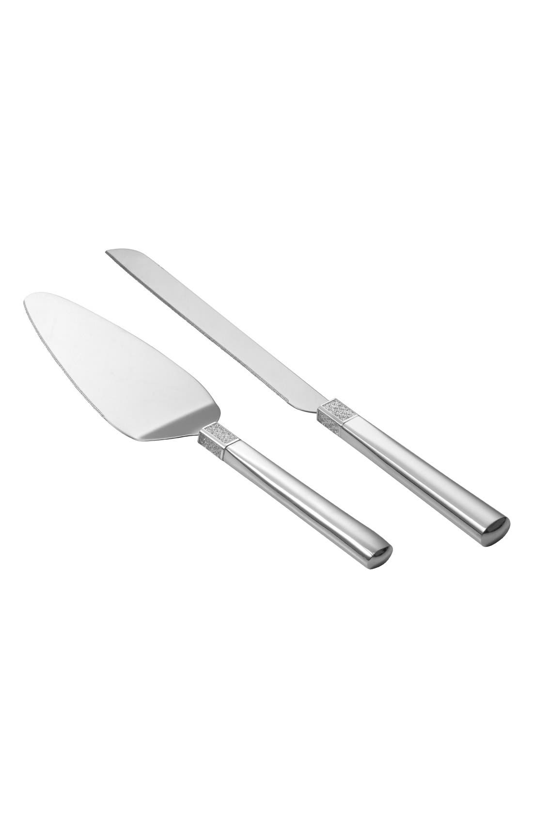 Waterford Lismore Diamond Cake Knife & Server Set - Silver