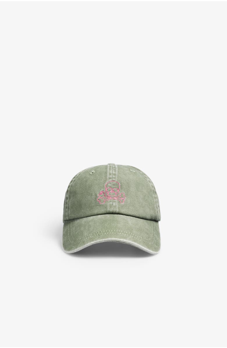 Scalpers Skull Cap Lurex Girls, Alternate, color, Khaki