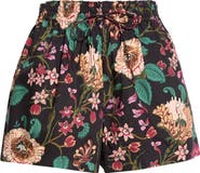 Ulla Johnson Marnie Floral Cotton Drawstring Shorts