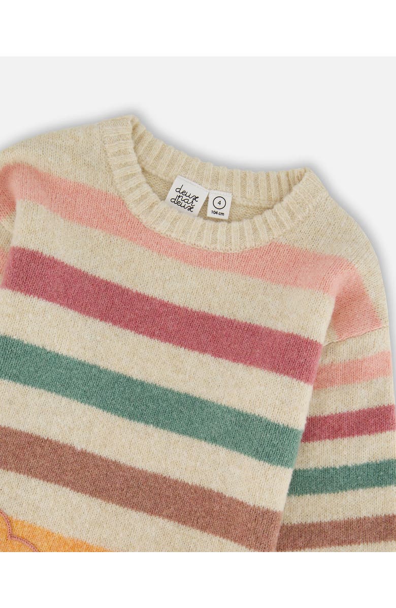 Deux par Deux Knitted Tunic with Stripes, Alternate, color, Off-White