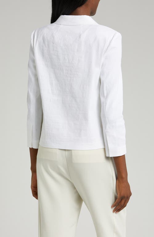 Theory Linen Blend Blazer In White