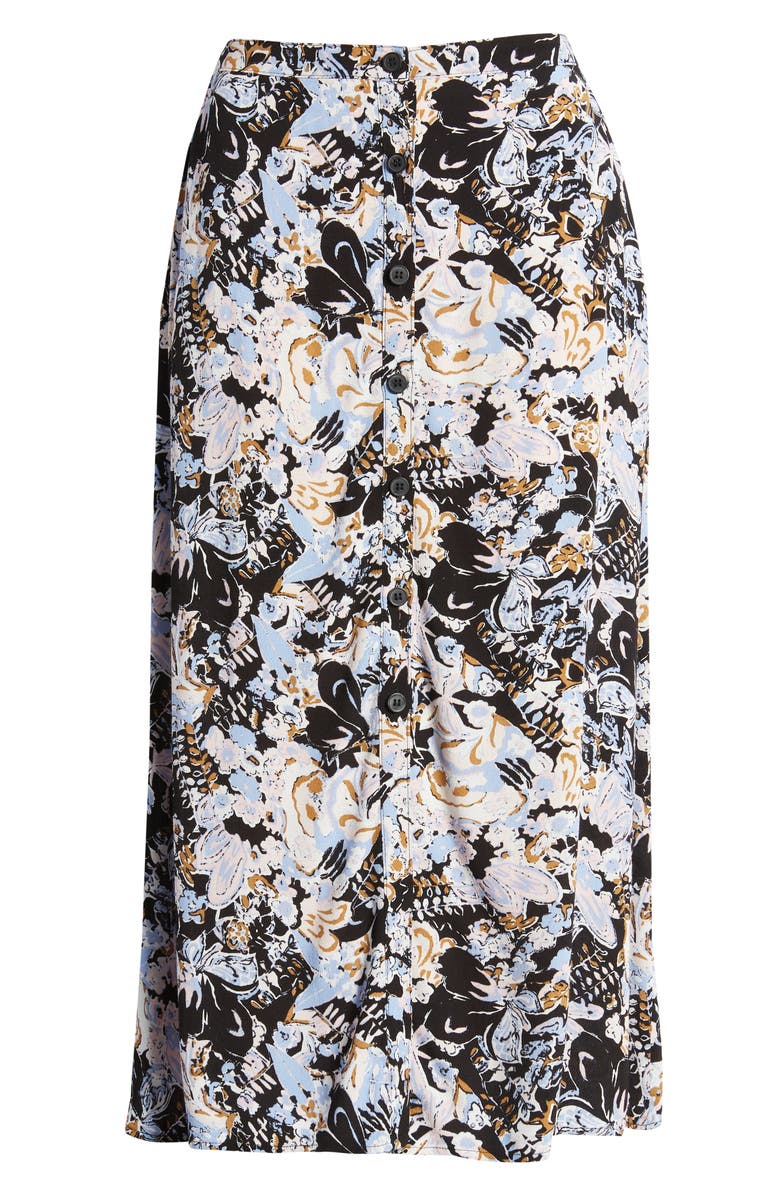 Treasure & Bond Print Button Front Skirt, Alternate, color,