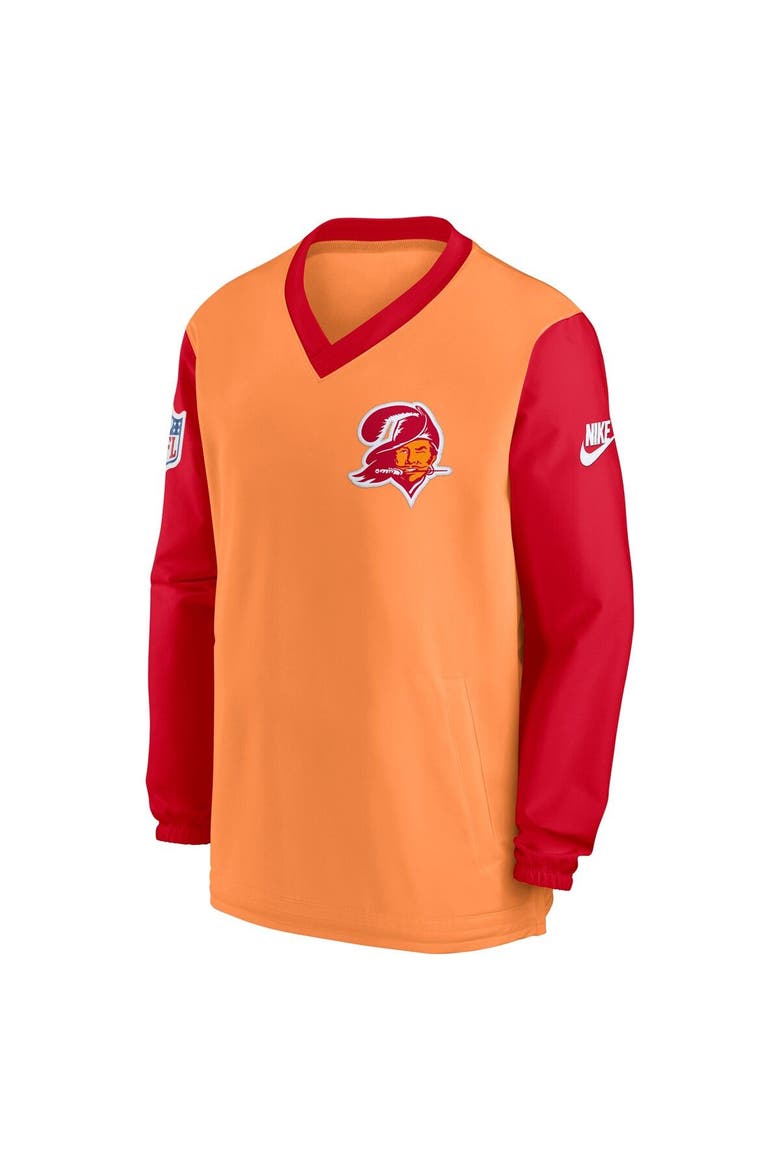 Men's Nike  Orange Tampa Bay Buccaneers Throwback V-Neck Pullover Windbreaker, Alternate, color, Orange