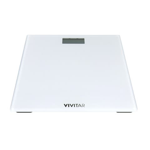 Digital Bathroom Scale With Jumbo LCD Display in White