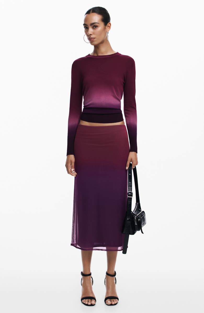 Desigual Pearls Ombré Crewneck Sweater, Alternate, color,