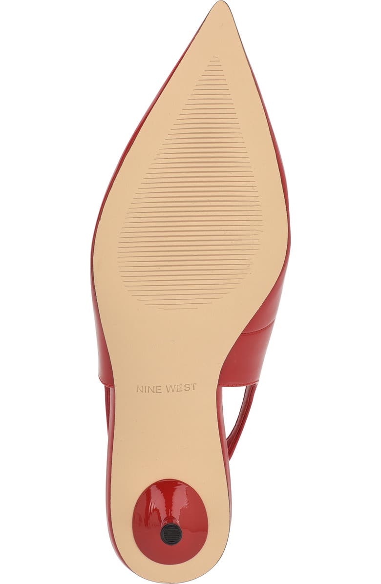 Nine West Hunny Slingback Pointed Toe Pump, Alternate, color, Medium Red