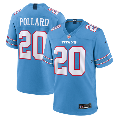 Men's Nike Tony Pollard Light Blue Tennessee Titans Game Jersey