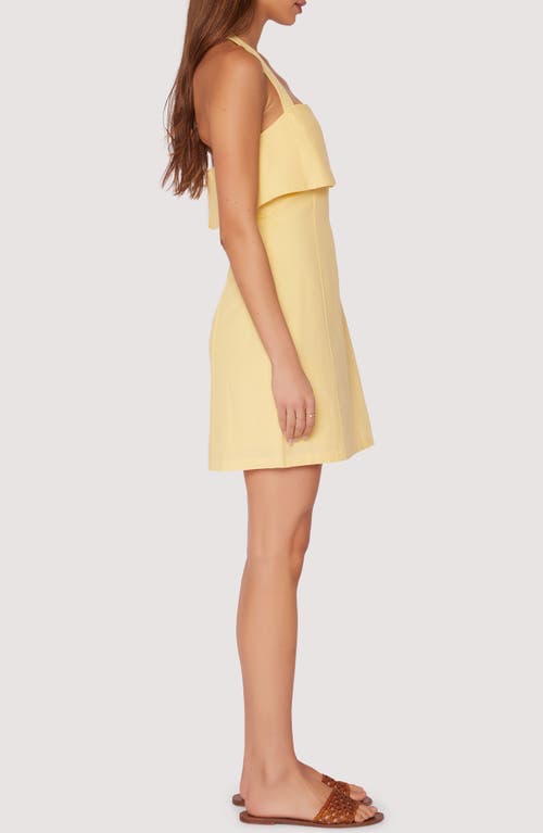 Lost + Wander Siren Coast Halter Minidress In Yellow
