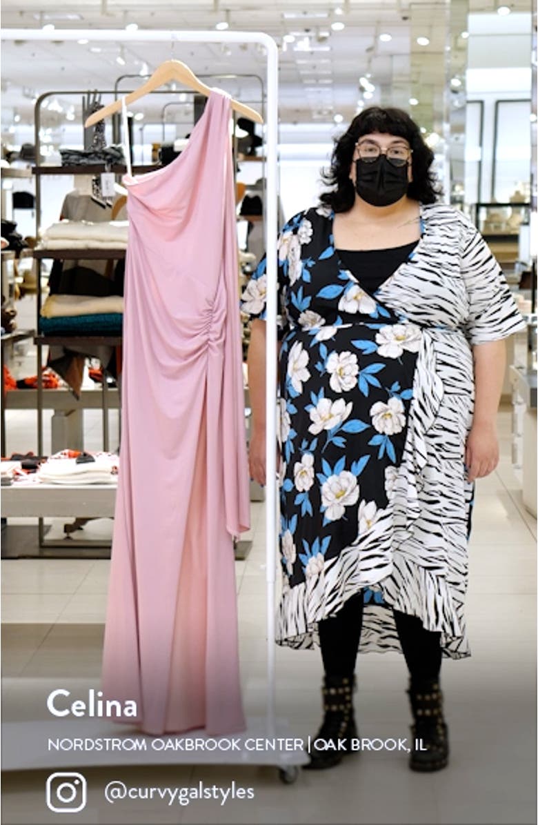 Raising the Bar Ruched One-Shoulder Gown, sales video thumbnail