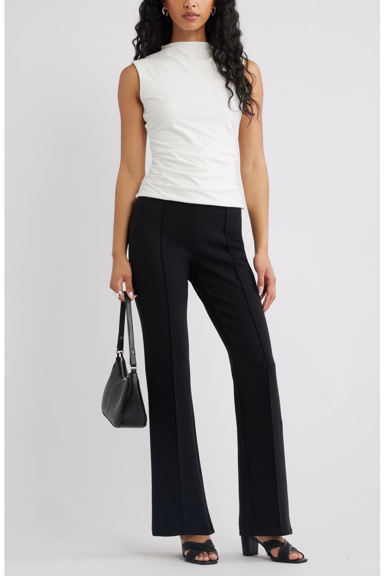 Mock Neck Ruched Tank, Alternate, color, IVORY