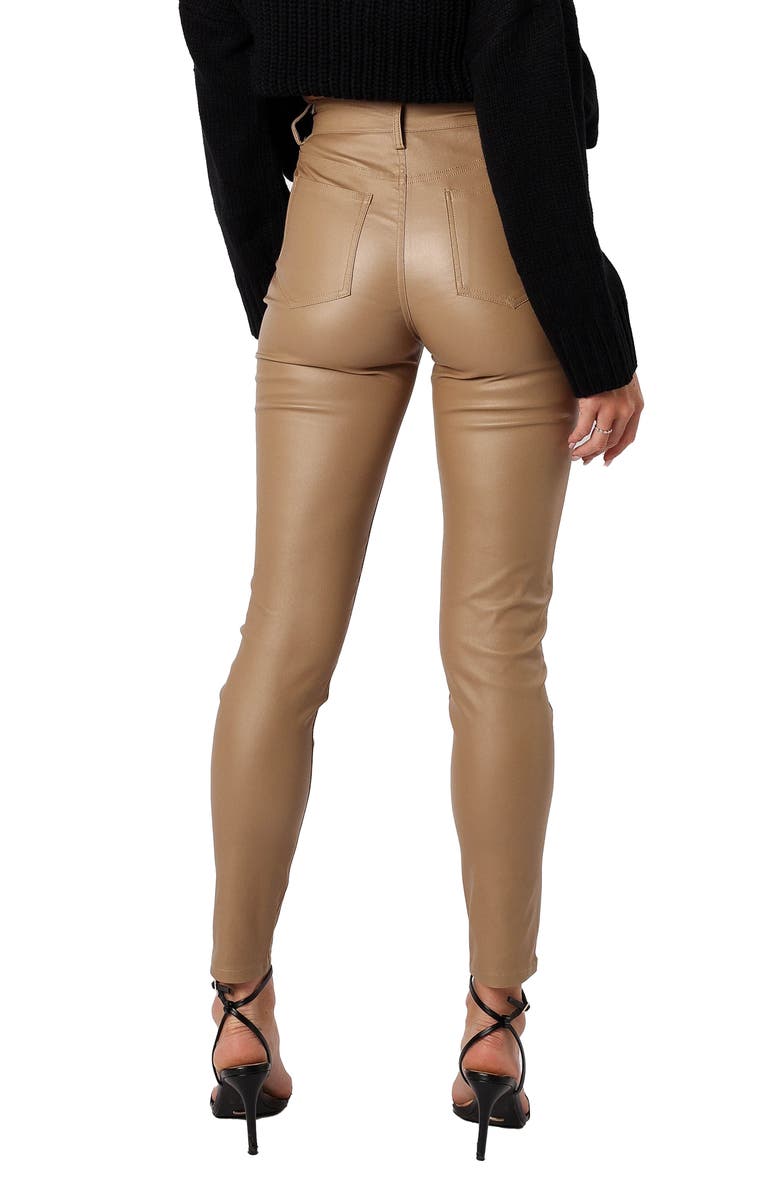 Petal & Pup Sammie High Waist Faux Leather Pants, Alternate, color, Tan