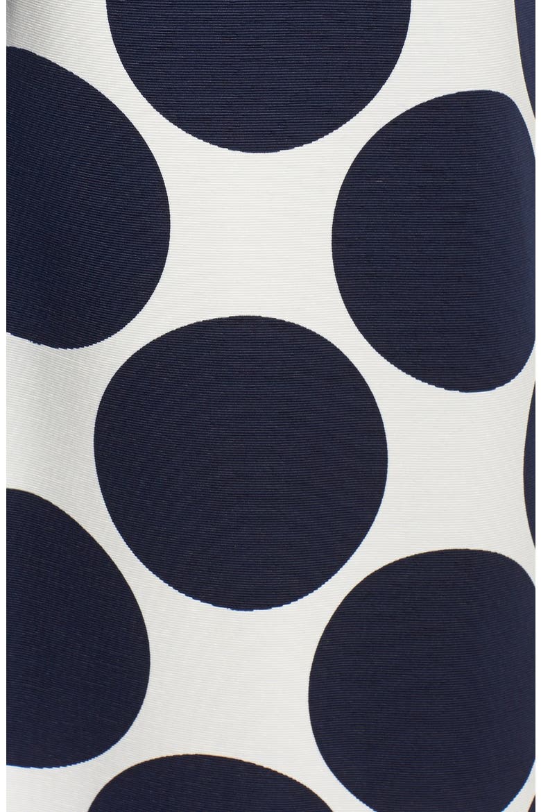 Pleated Dot Print Ball Skirt, Alternate, color, NAVY/ IVORY