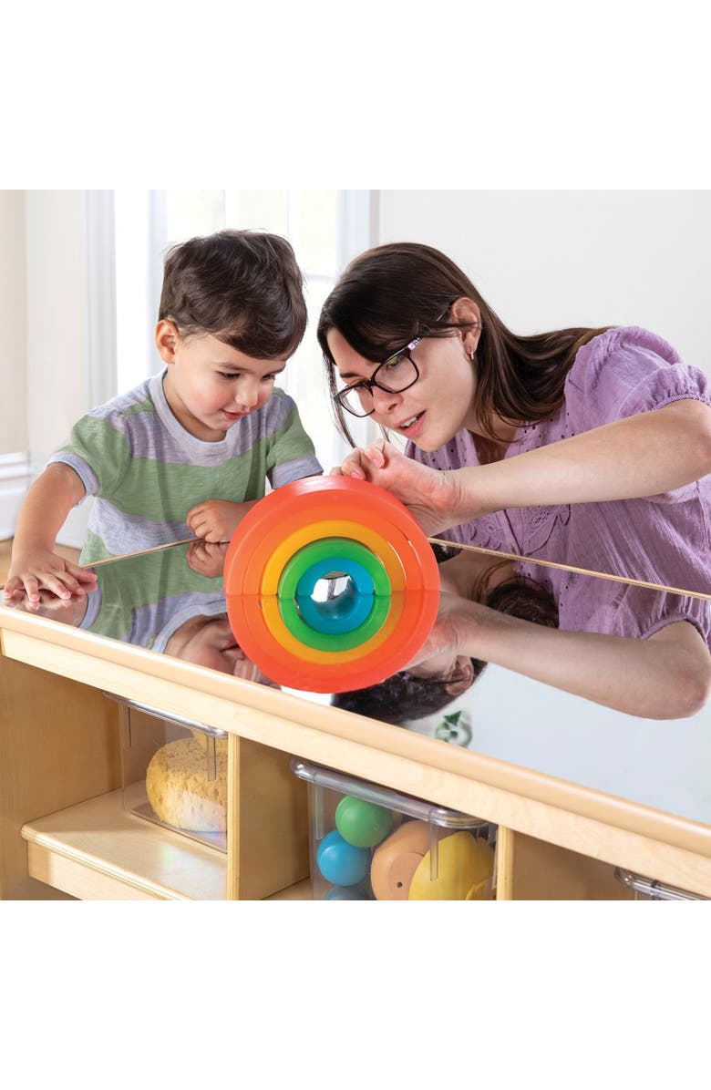 Kaplan Early Learning Company Discovery Stackers - Rainbow Arch - 5 Pieces, Alternate, color, Rainbow