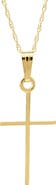 Mignonette 14k Gold Cross Pendant Necklace