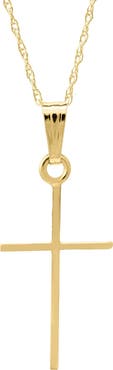 Mignonette 14k Gold Cross Pendant Necklace
