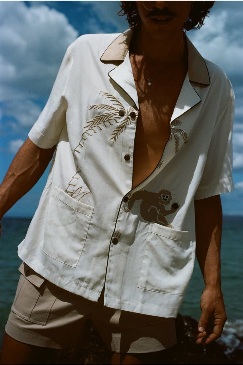 Monkey Business Top, Alternate, color, Vanilla