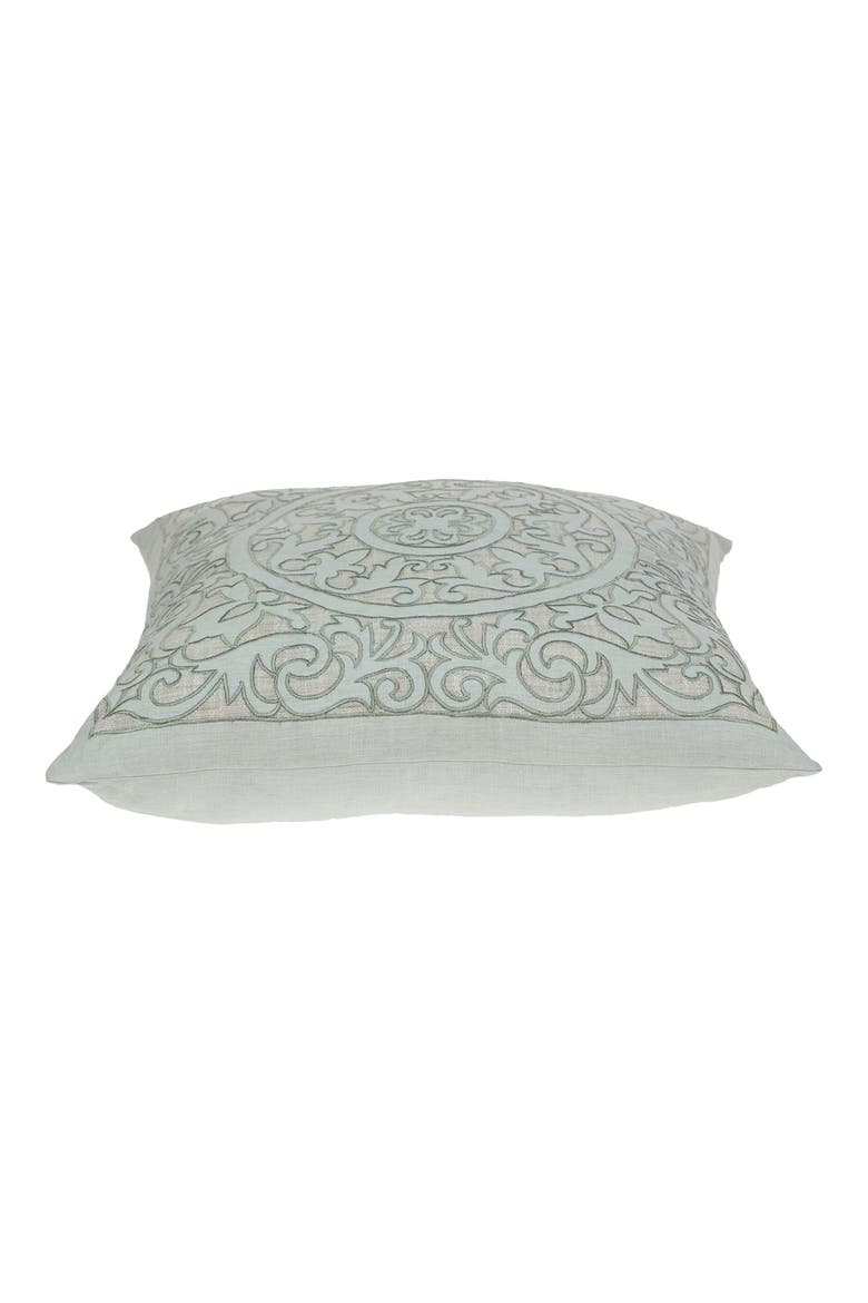 Fleura Embroidered Throw Pillow, Alternate, color, BEIGE