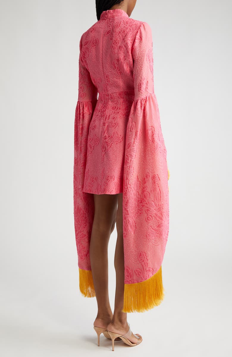 ALEMAIS Leonard Floral Cutout Fringe Long Sleeve Minidress, Alternate, color, 