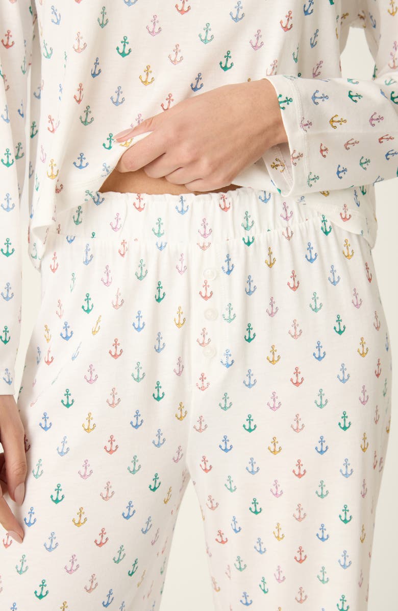 PJ Salvage Meet Me By the Sea Jersey Pajama Pants, Alternate, color, 
