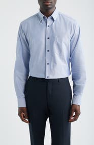 EAGLE Eagle Regular Fit Solid Cotton Button-Down Oxford Shirt