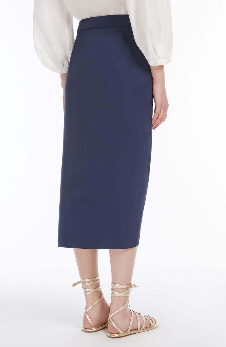 Weekend Max Mara Narsete Faux Wrap Skirt, Alternate, color, Navy
