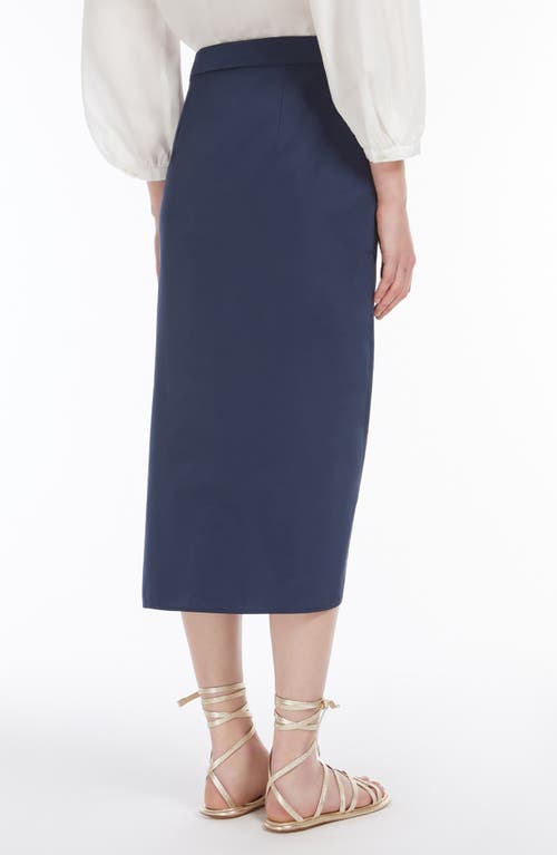 Weekend Max Mara Narsete Faux Wrap Skirt In Navy