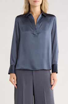 Long Sleeve Satin Top