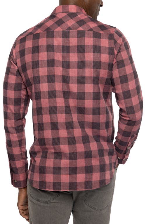 Travismathew Cloud Plaid Flannel Button-up Shirt In Pink