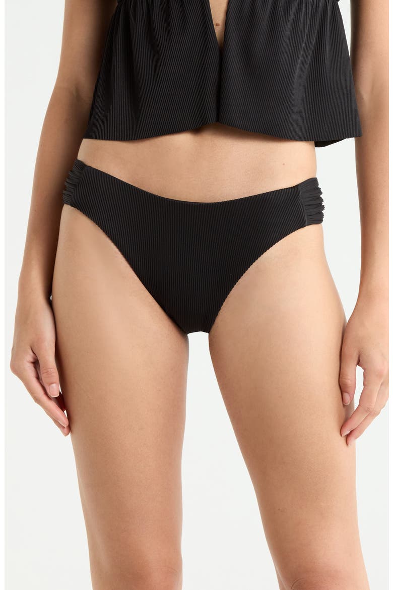 Side Tab Hipster Bikini Bottoms, Main, color, BLACK