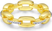 Lafonn Simulated Diamond Paper Clip Chain Ring
