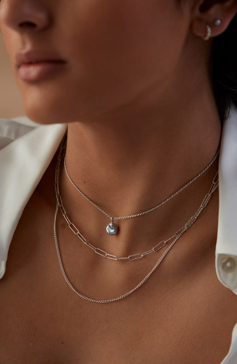 Monica Vinader Nura Keshi Pearl Pendant, Alternate, color, 