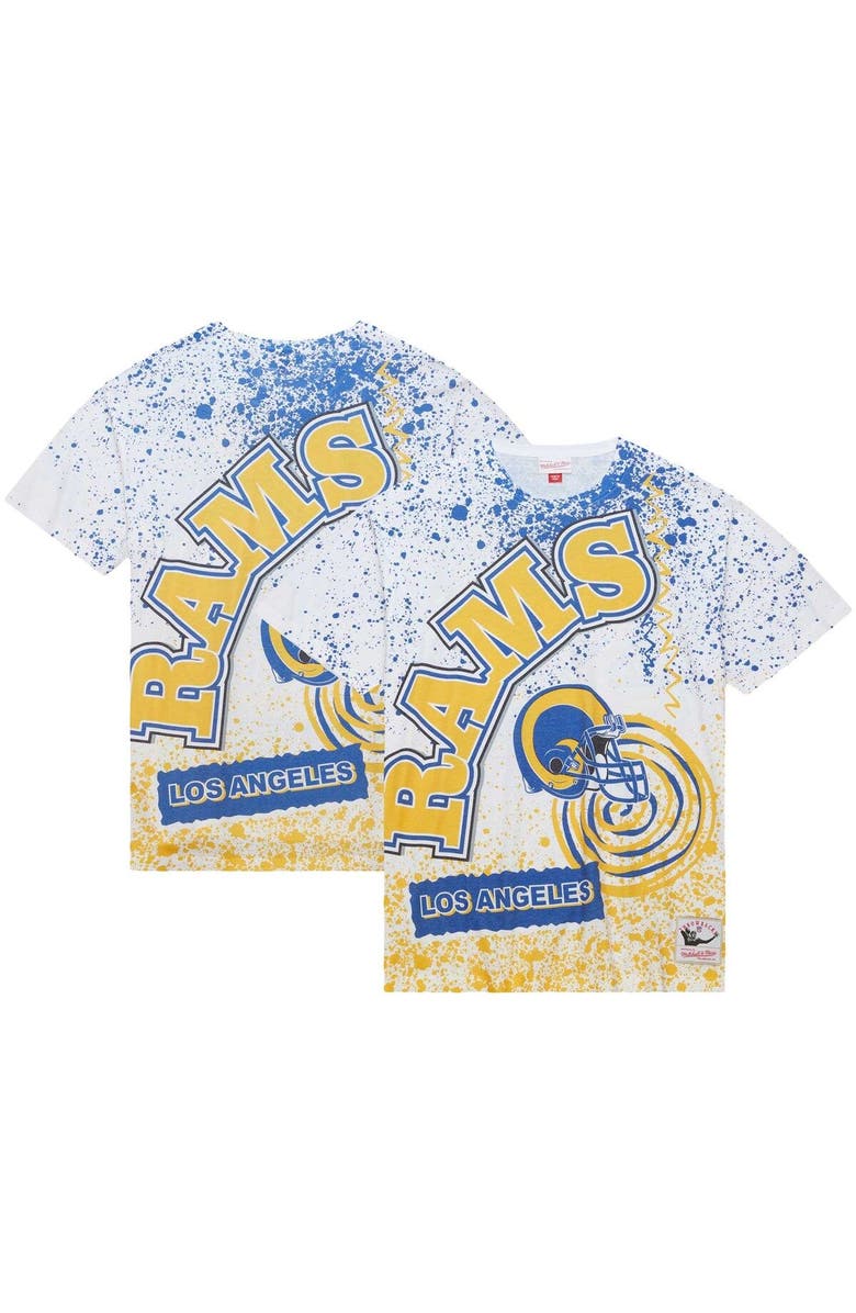 Mitchell & Ness Men's Mitchell & Ness White Los Angeles Rams Team Burst Sublimated T-Shirt, Main, color, 