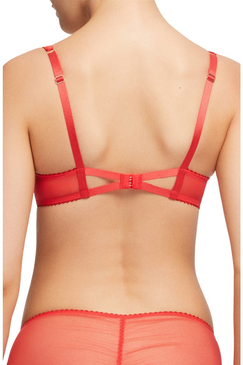 Julies Roses Underwire Balconette Bra, Alternate, color, ROSE RED