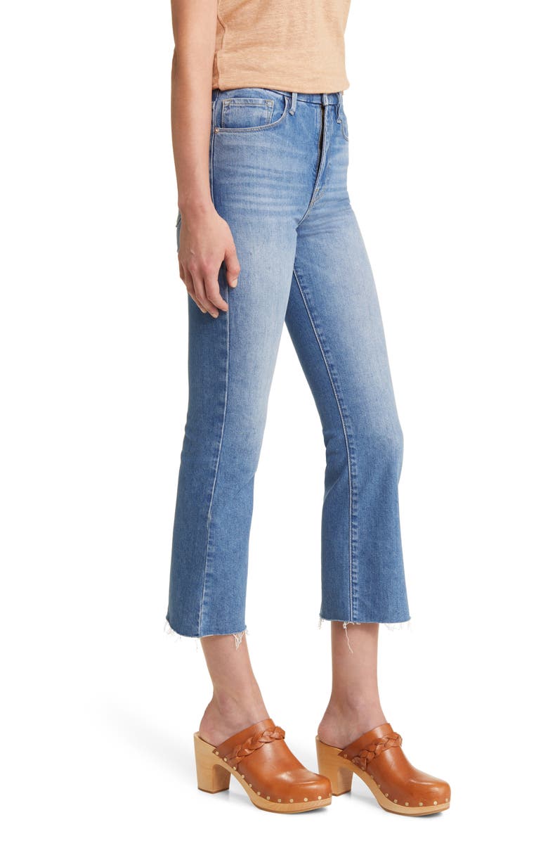 FRAME Le Super High Raw Hem Crop Bootcut Jeans, Alternate, color,