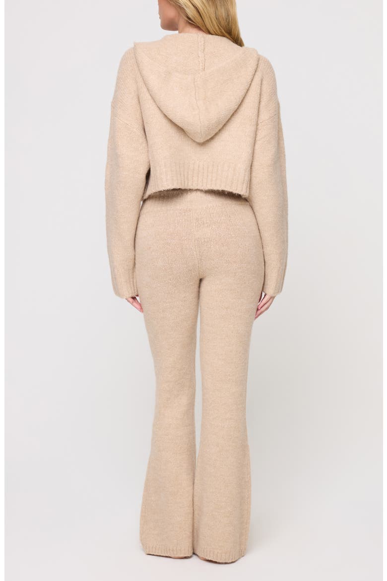 Jet Set Crop Zip Hoodie, Alternate, color, HEATHER OATMEAL