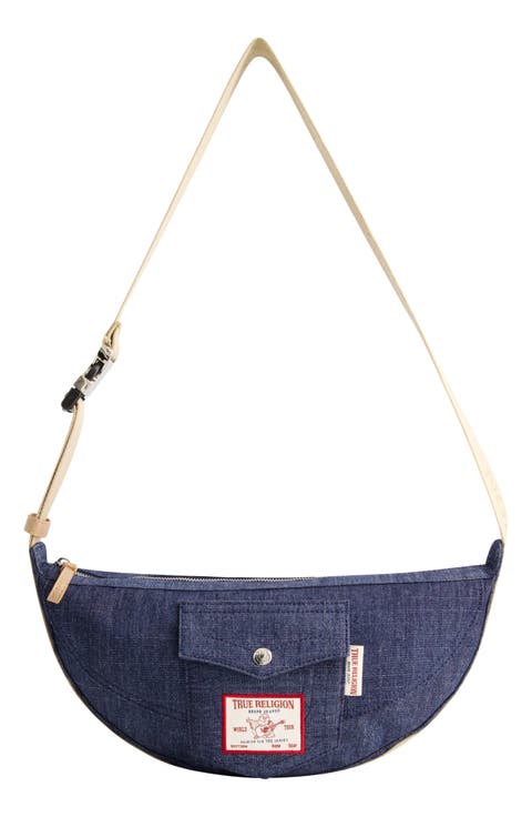 Washed Denim Hobo Bag