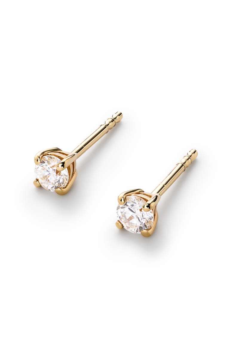 Lab Grown Diamond Earrings - Gold Small Diamond Studs, Alternate, color, Gold