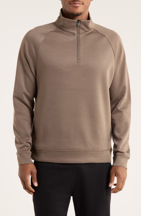 Active Raglan Sleeve Quarter Zip Sweatshirt