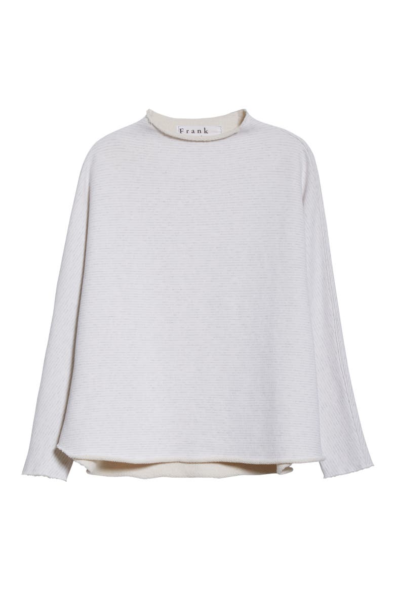 Funnel Neck Sweatshirt, Alternate, color, WHITE GRYM SQUIGGLE STRIPE